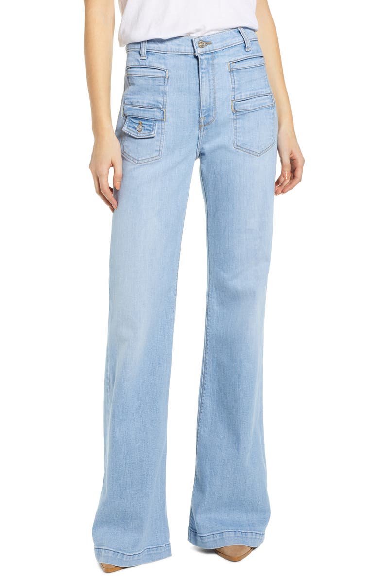 7 For All Mankind <sup>®</sup> Georgia High Waist Flare Jeans, Main, color, 