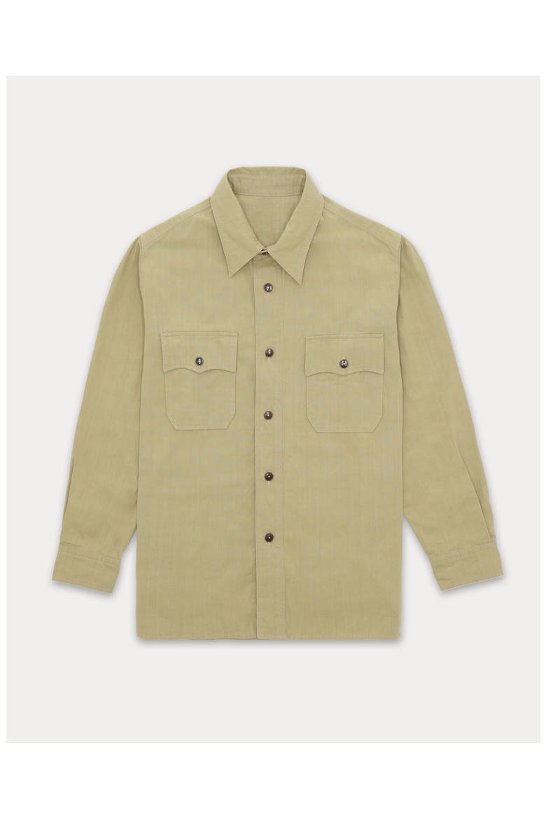 CPO 2.0 Cotton Overshirt with Corozo Buttons, Main, color, Green