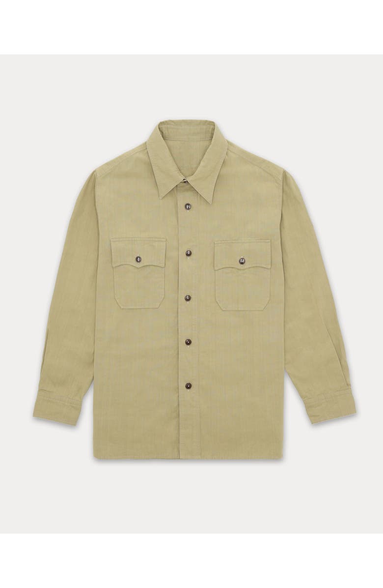 Fortela CPO 2.0 Cotton Overshirt with Corozo Buttons, Main, color, Green