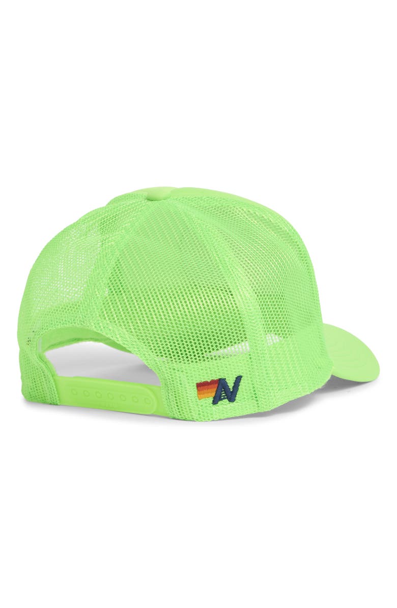 Aviator Nation Signature Trucker Hat, Alternate, color, Neon Green