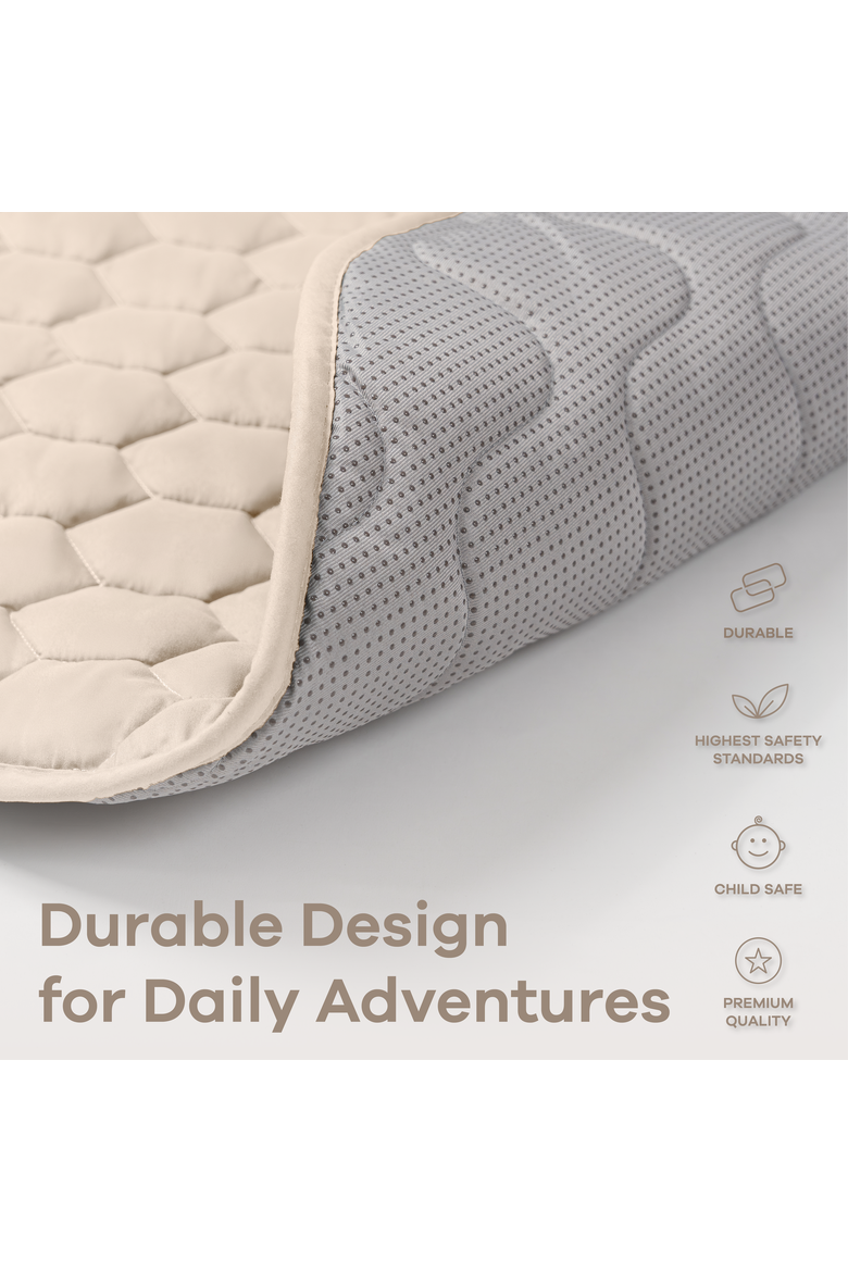 Premium Play Mat with Non-Slip Bottom, Square 56x56 inches, Alternate, color, Sand