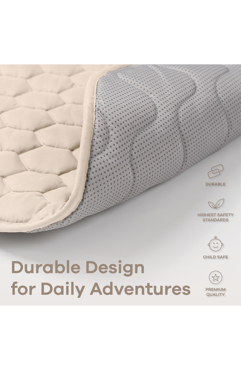 Comfy Cubs Premium Play Mat with Non-Slip Bottom, Square 56x56 inches, Alternate, color, Sand