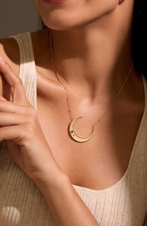 Satya Jewelry Eternal Guidance Moon Necklace In Gold
