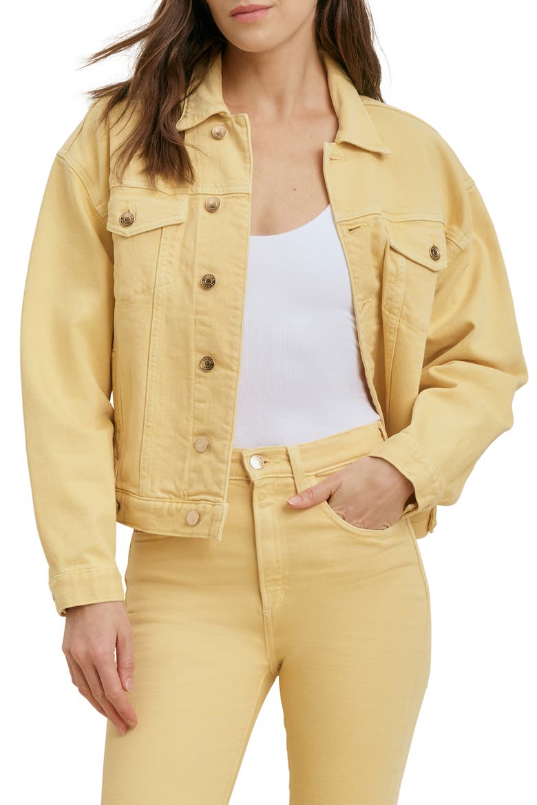 The Otto Denim Boyfriend Jacket, Main, color, GOLDEN