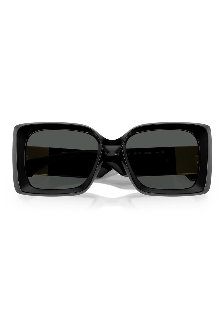54mm Irregular Sunglasses, Alternate, color, BLACK