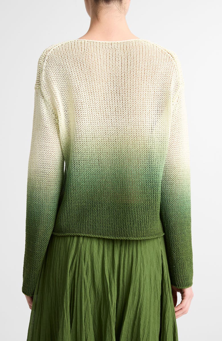Vince Dip Dye Cotton Blend Sweater, Alternate, color, Sea Dew Combo