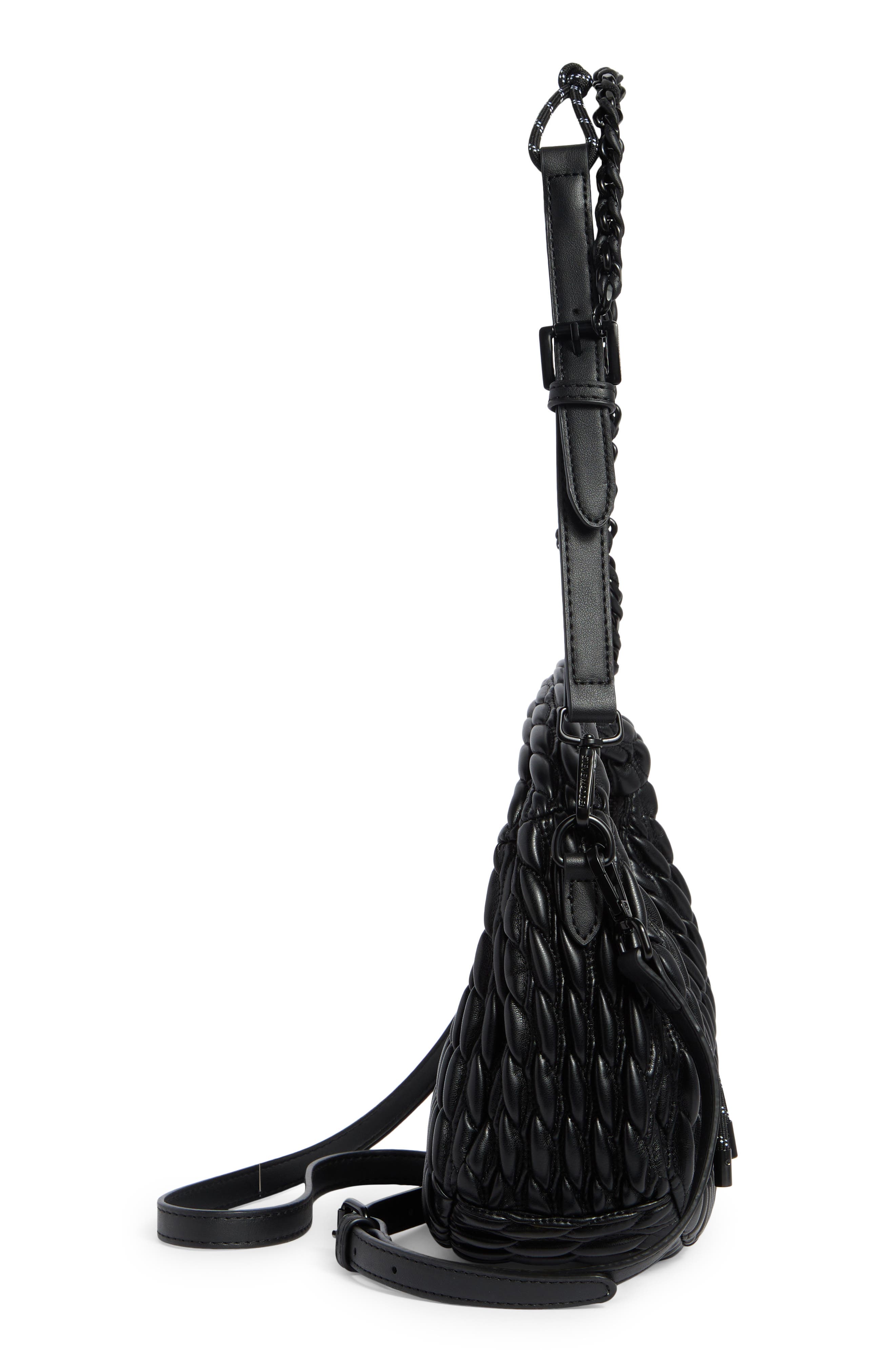 Steve Madden Byvonne Woven Crossbody Bag, Alternate, color, Black