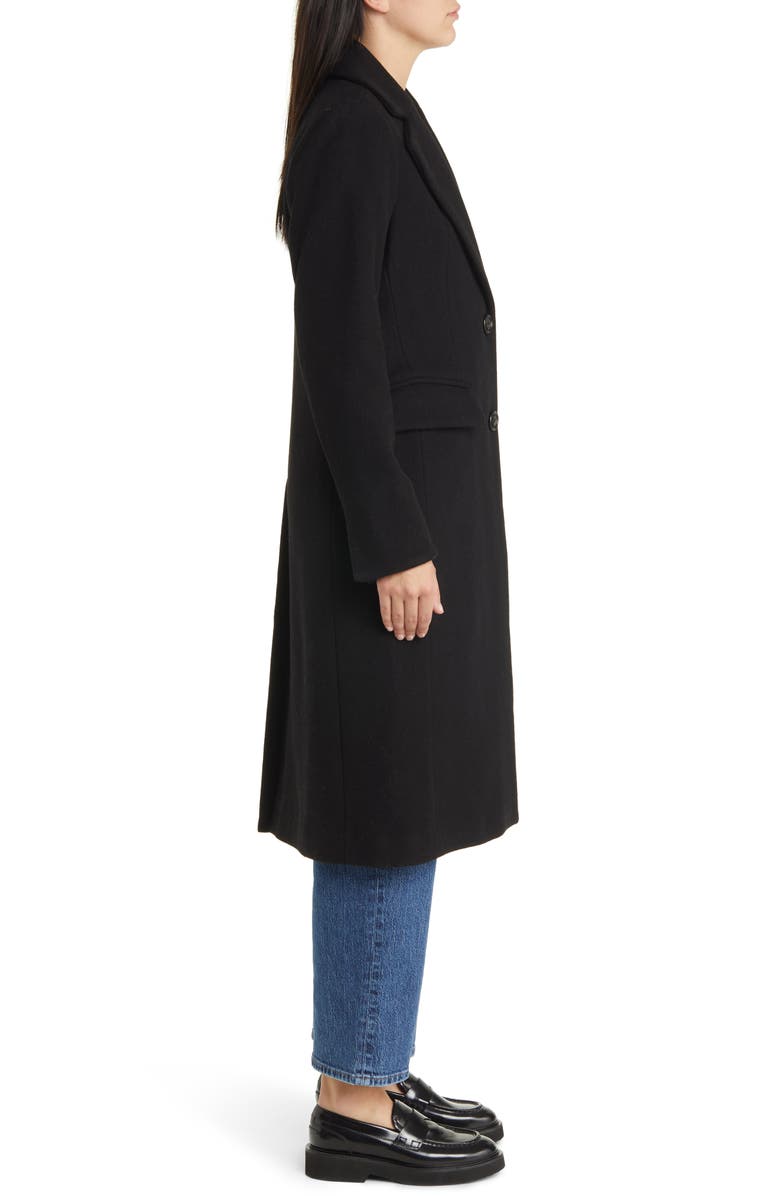 MICHAEL Michael Kors Notch Collar Wool Blend Coat, Alternate, color,