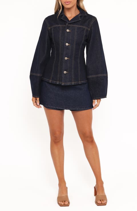 Luchia Topstitch Denim Jacket