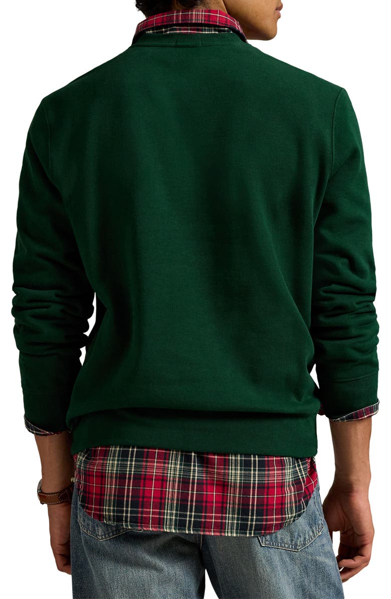 Polo Ralph Lauren Polo Bear Fleece Graphic Sweatshirt, Alternate, color, Fa25 Moss Agate Holiday Bear