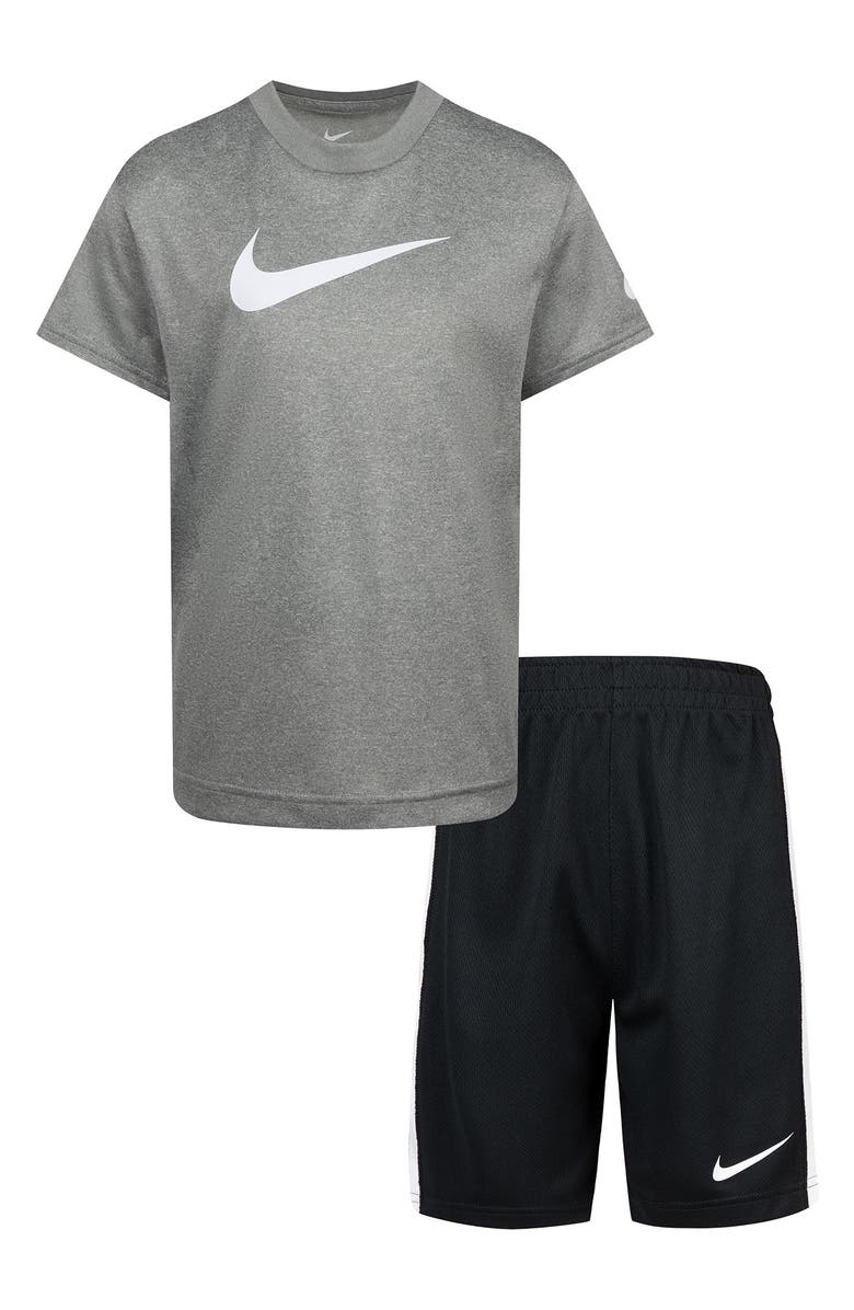 Nike Kids' Swoosh T-Shirt & Shorts Set, Main, color, Black