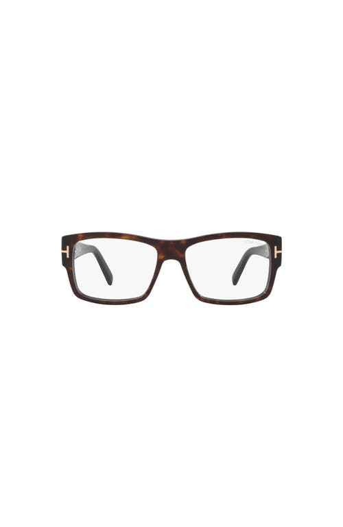 Tom Ford 55mm Square Optical Glasses In Brown