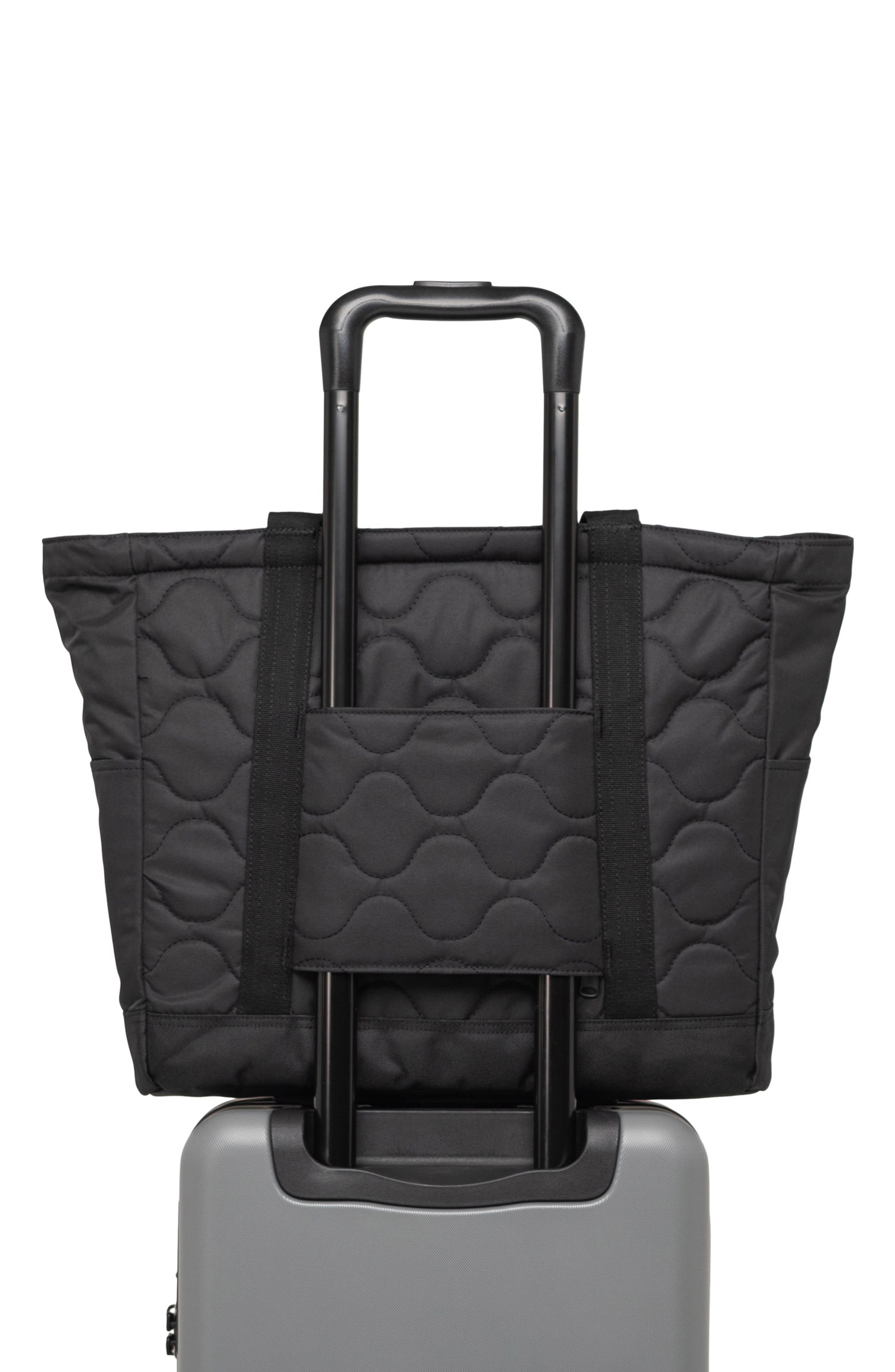 Herschel Supply Co. Heritage Quilted Tote Bag, Alternate, color, Black