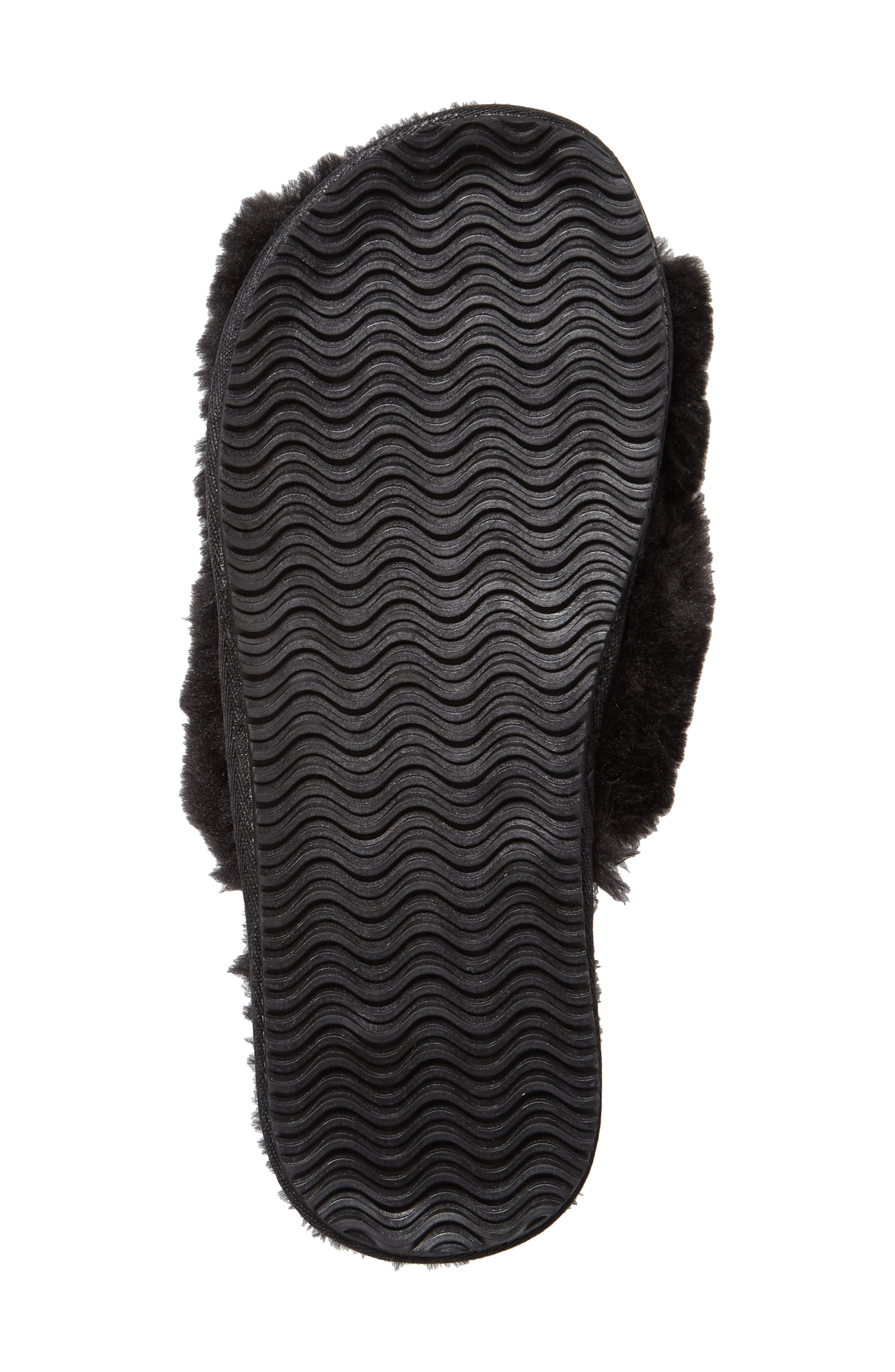 Billini Emery Crisscross Faux Fur Slippers, Alternate, color, 