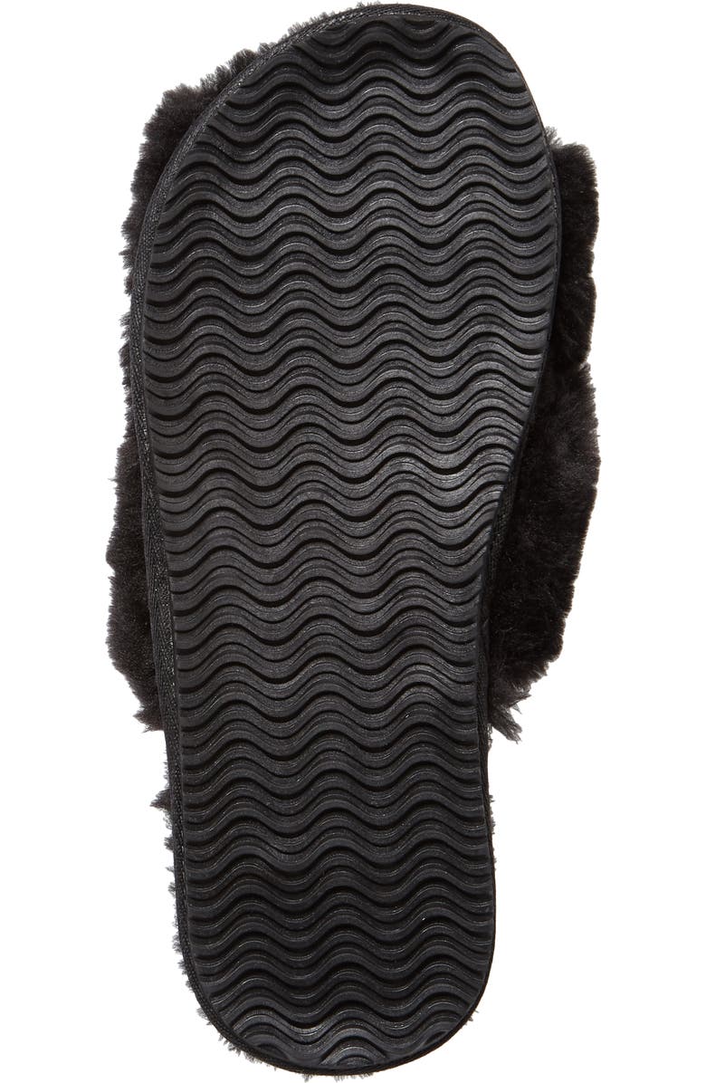 Billini Emery Crisscross Faux Fur Slippers, Alternate, color,