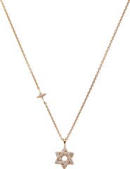 Alex and Ani Delicate Pave Star of David Pendant Necklace
