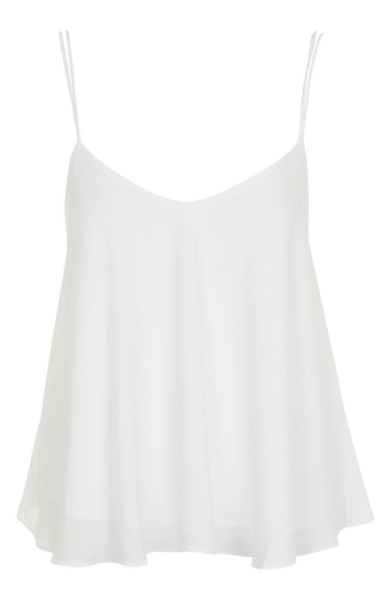 Topshop Rouleau Swing Camisole, Alternate, color, Ivory