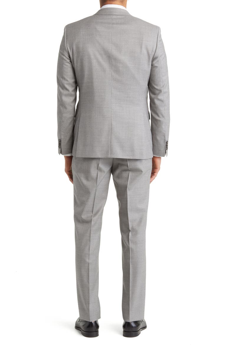 Stretch Virgin Wool Suit, Alternate, color, SILVER
