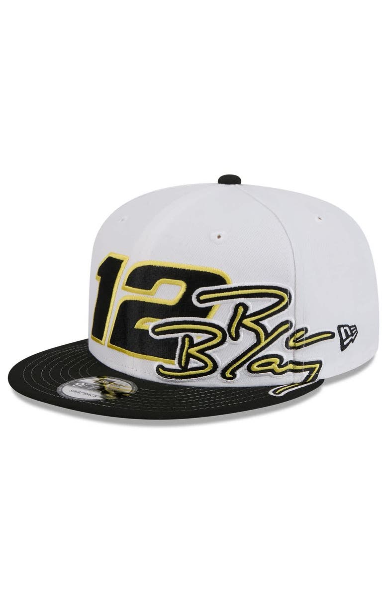 New Era Men's New Era White/Black Ryan Blaney  9FIFTY Snapback Hat, Main, color, White
