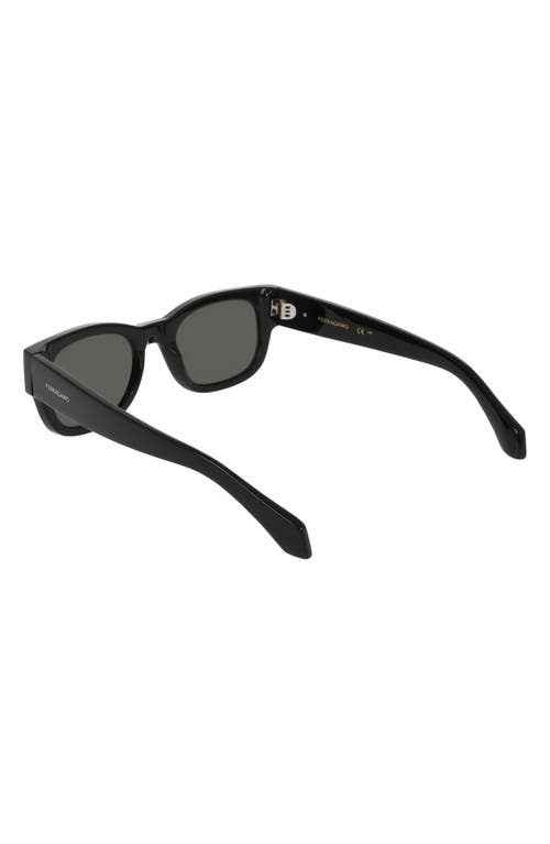 Ferragamo 51mm Modified Rectangular Sunglasses In Black