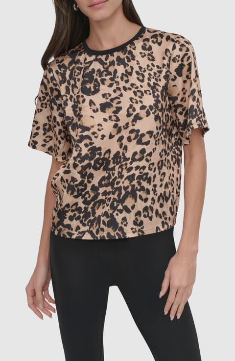 Print Scarf Twill Short Sleeve Top