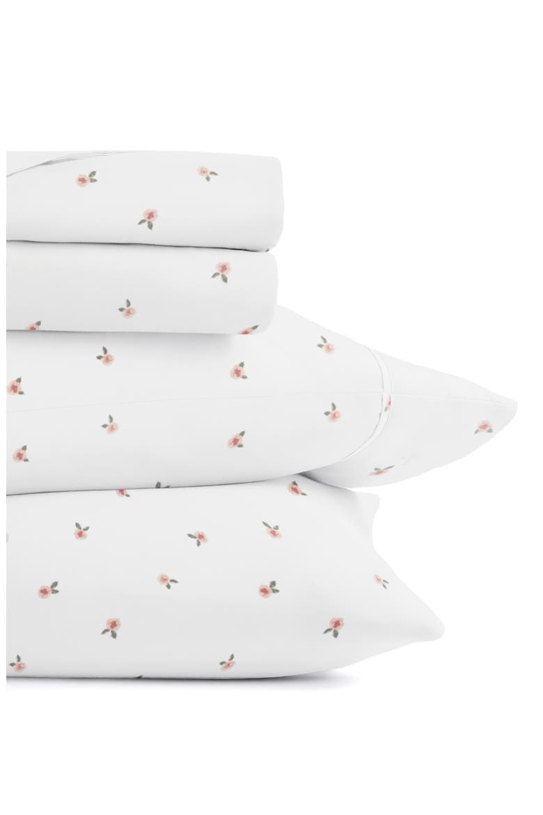 Kaycie Gray Ditsy Floral Microfiber Sheet Set, Alternate, color, PINK DITSY