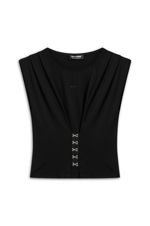 NOCTURNE NOCTURNE T-SHIRT WITH AGRAFFE ACCESSORY DETAIL