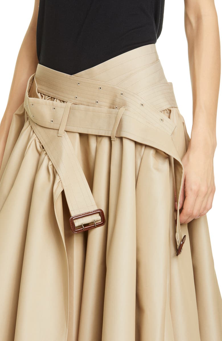 Junya Watanabe Double Belted Utility Midi Skirt, Alternate, color, 