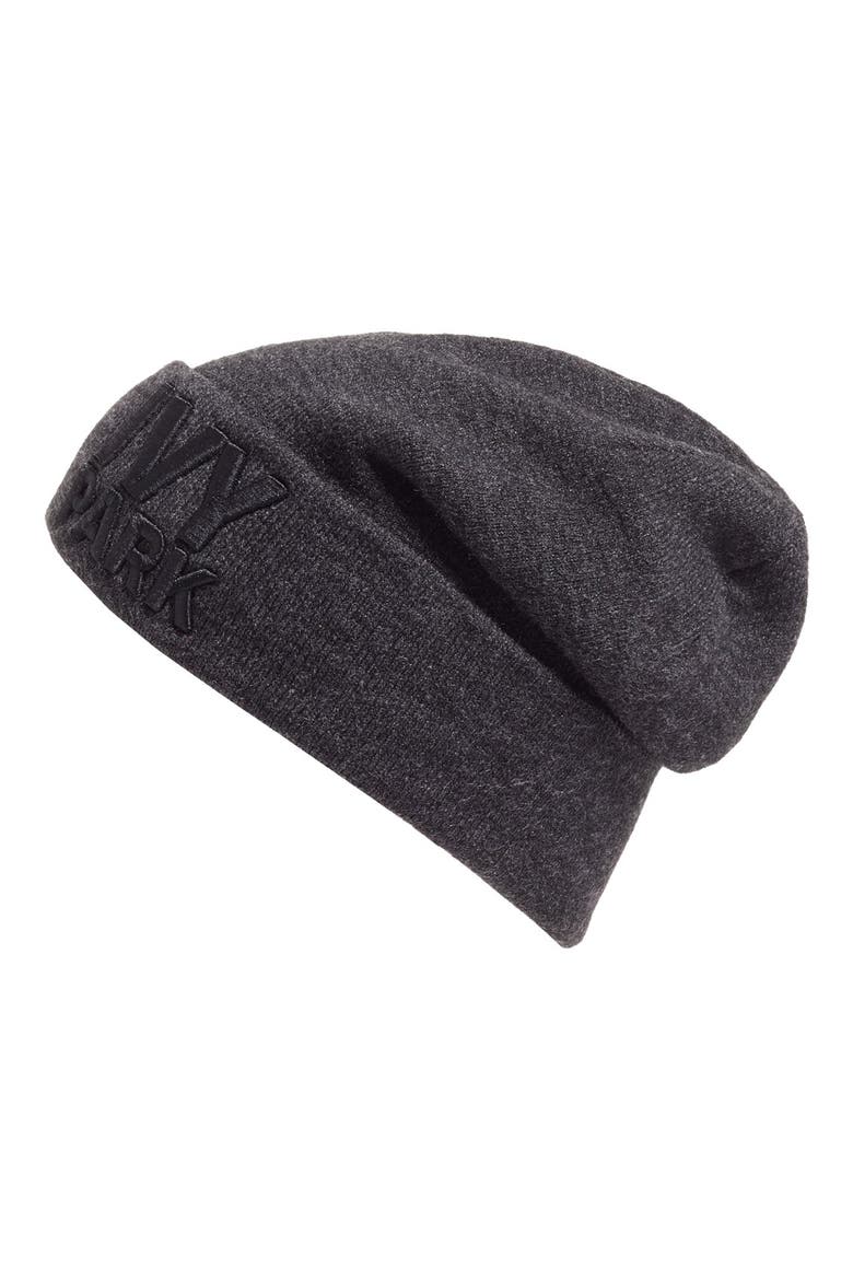 Logo Thermal Beanie, Main, color, DARK GREY MARL