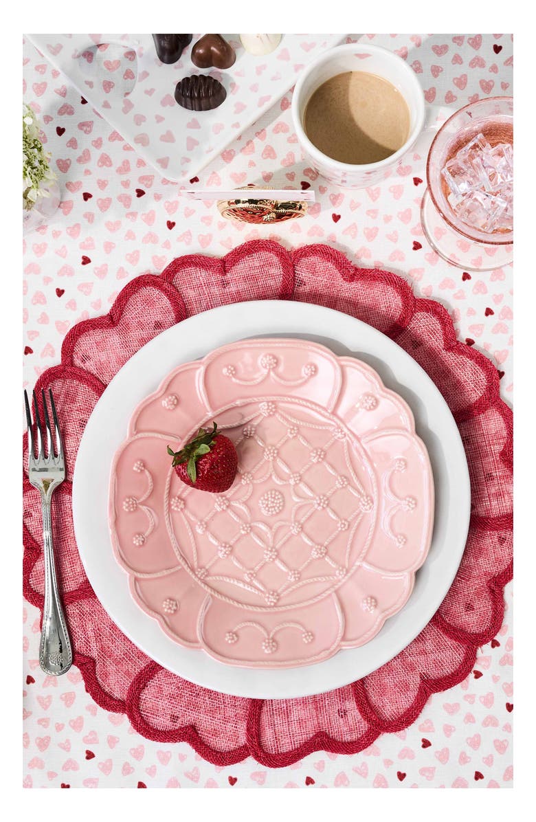 Juliska Pink Heart Set of 4 Placemats, Alternate, color,