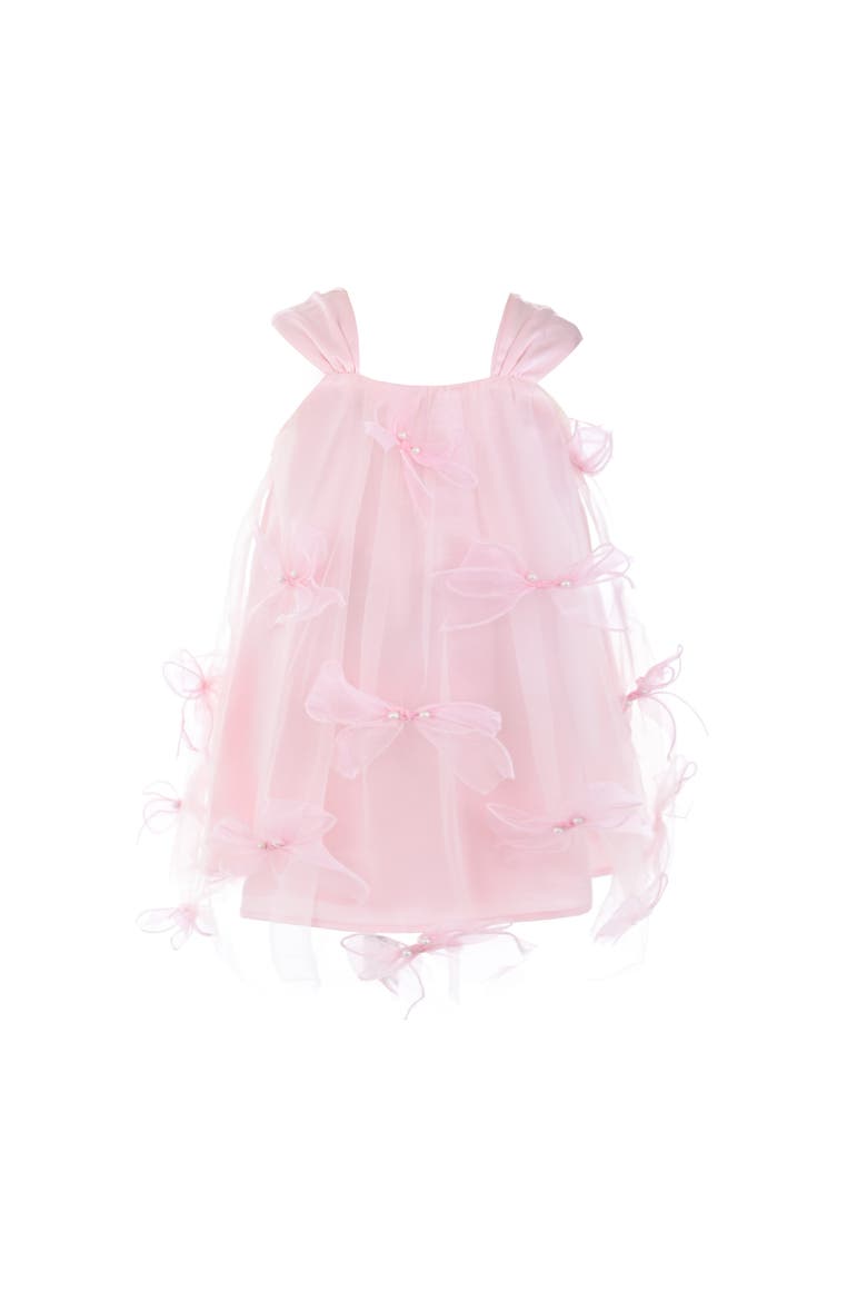 Manisa Bow-Embellished Tulle Dress, Main, color, Pink