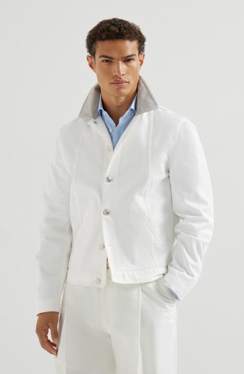 Garment-dyed outerwear jacket
