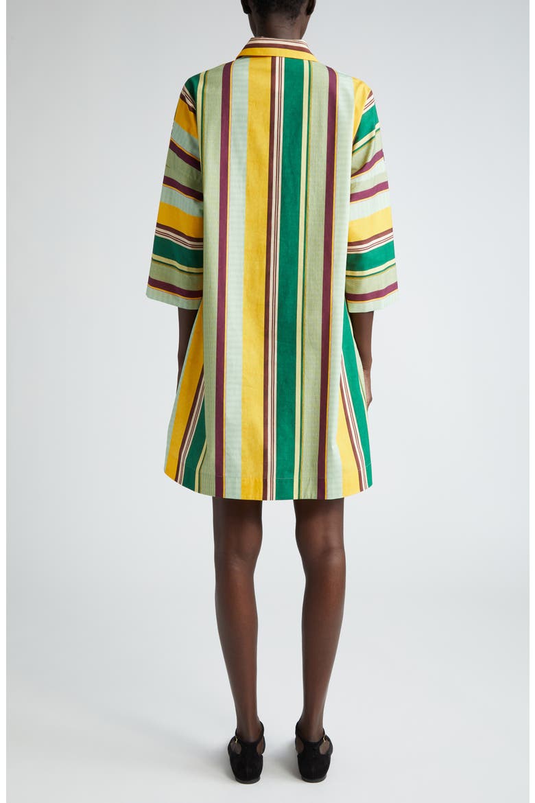 Stripe Long Sleeve Cotton Shift Dress, Alternate, color, SUN-MULTICOLOR