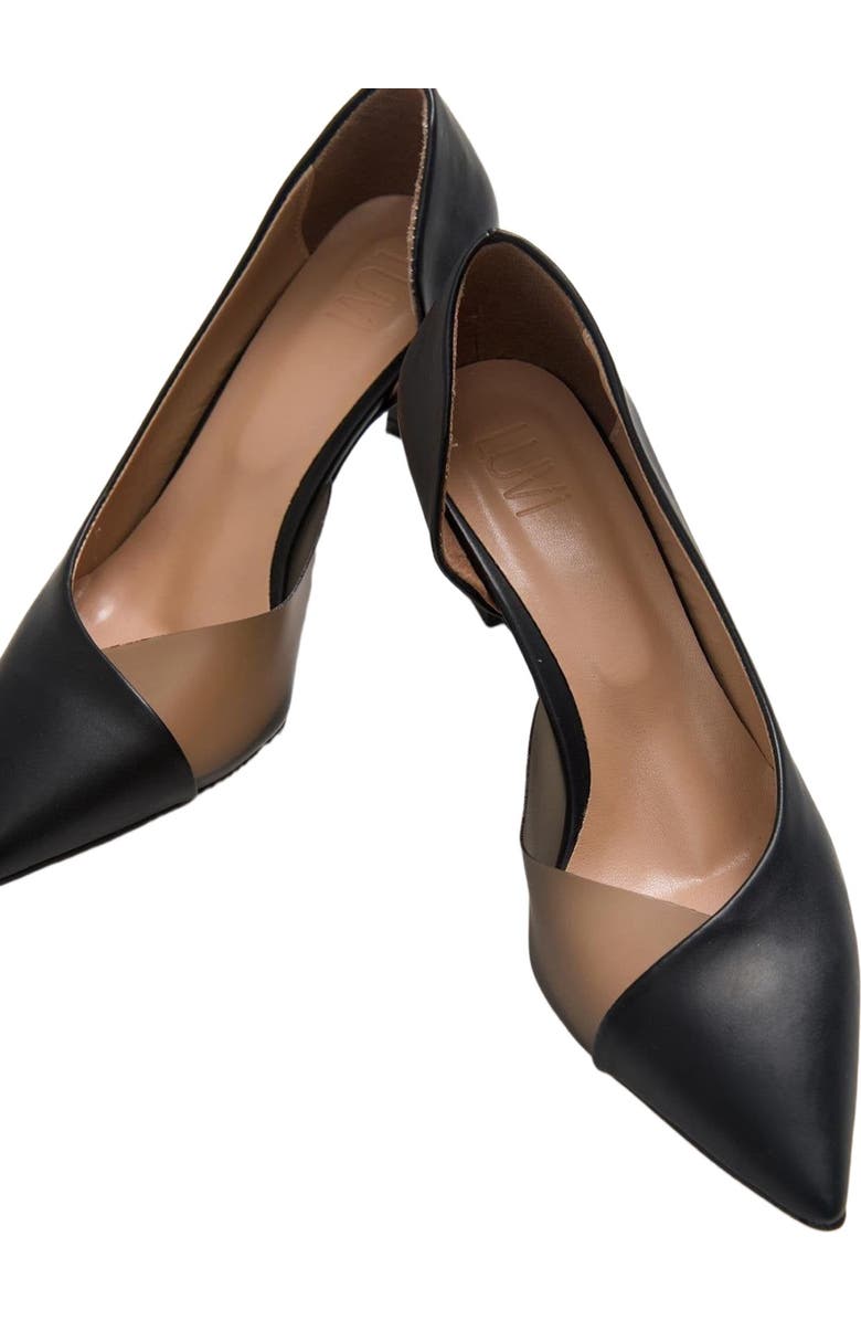 Prologue Shoes Vera Pointed Toe Pump, Alternate, color, Black Faux Leather