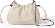 Brunello Cucinelli Soft leather mini Mellow Bucket bag