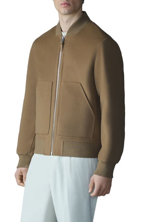 Emilio Water Repellent Wool Double Face Bomber Jacket