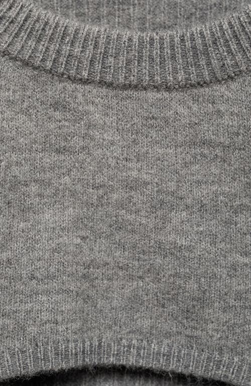 MANGO MANGO OPEN DETAIL CREWNECK SWEATER 