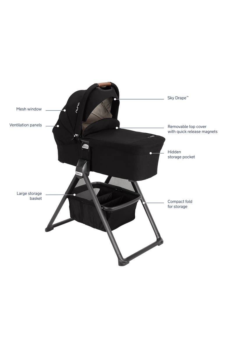 Nuna mixx series<sup>™</sup> bassinet + stand, Alternate, color, Caviar