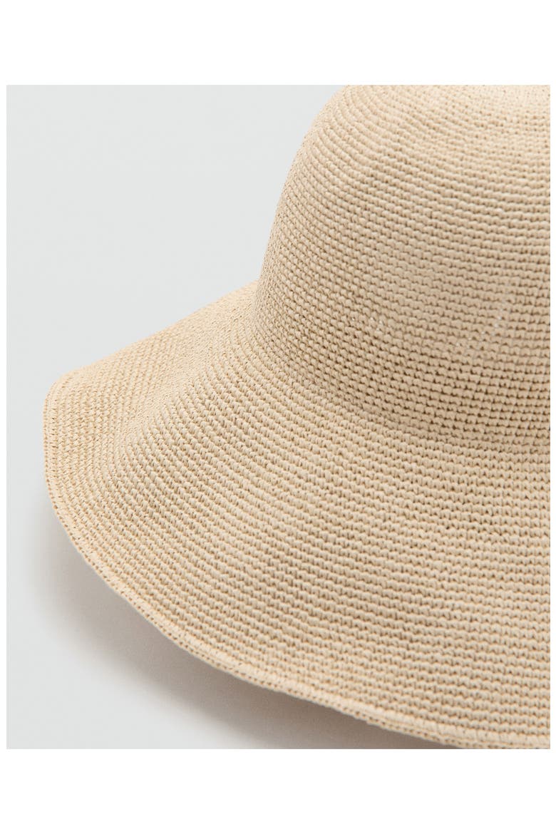Straw Bucket Hat, Alternate, color, ECRU