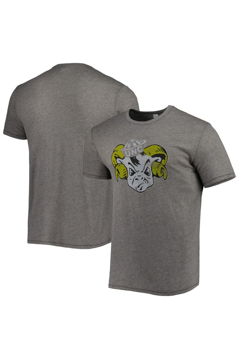 Men's Alternative Apparel Heathered Gray North Carolina Tar Heels Vintage Logo Keeper T-Shirt, Alternate, color, Heather Gray