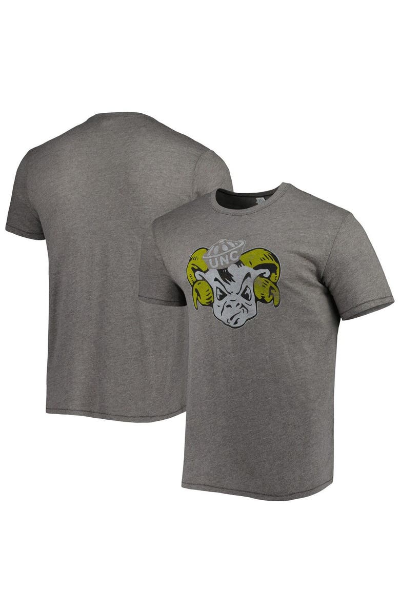 ALTERNATIVE APPAREL Men's Alternative Apparel Heathered Gray North Carolina Tar Heels Vintage Logo Keeper T-Shirt, Alternate, color,