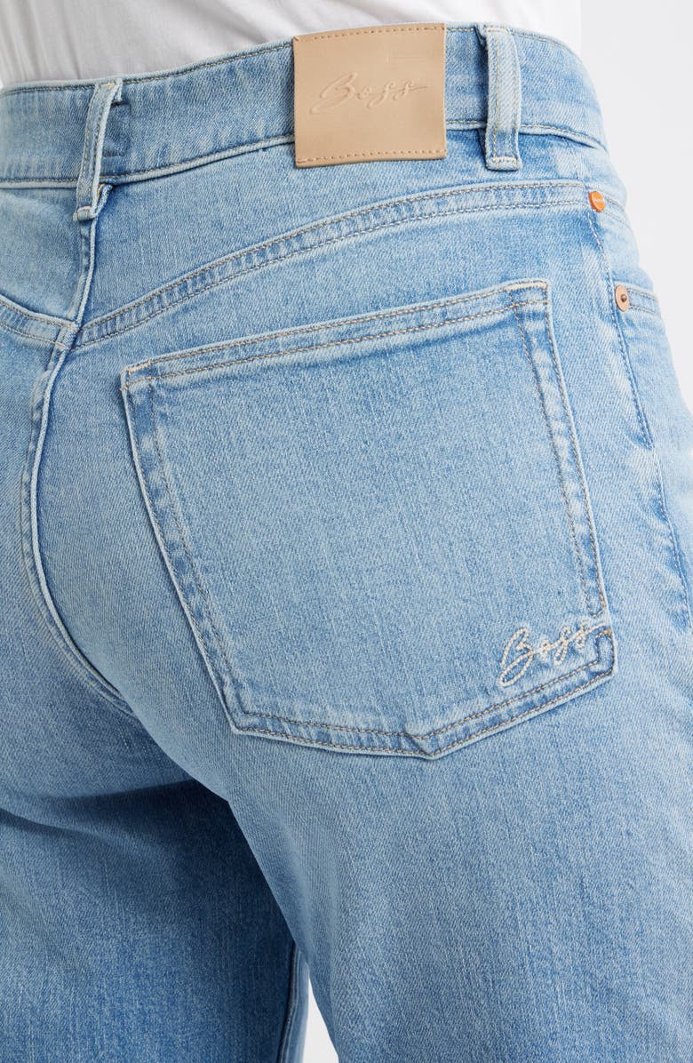 BOSS Orange Kick Flare Crop Jeans, Alternate, color, Light Blue