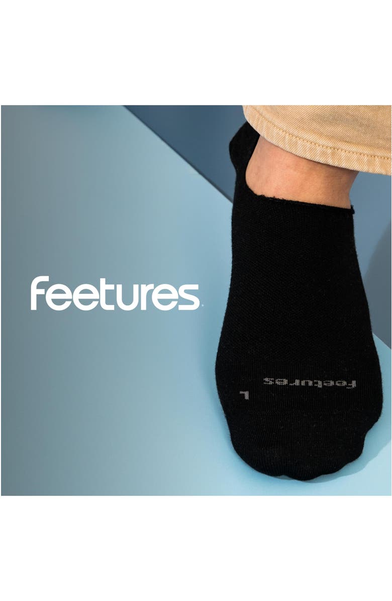 Feetures Elite Light Cushion Invisible Socks AntiSlip Sport Sock Liner with Targeted Compression, Alternate, color,