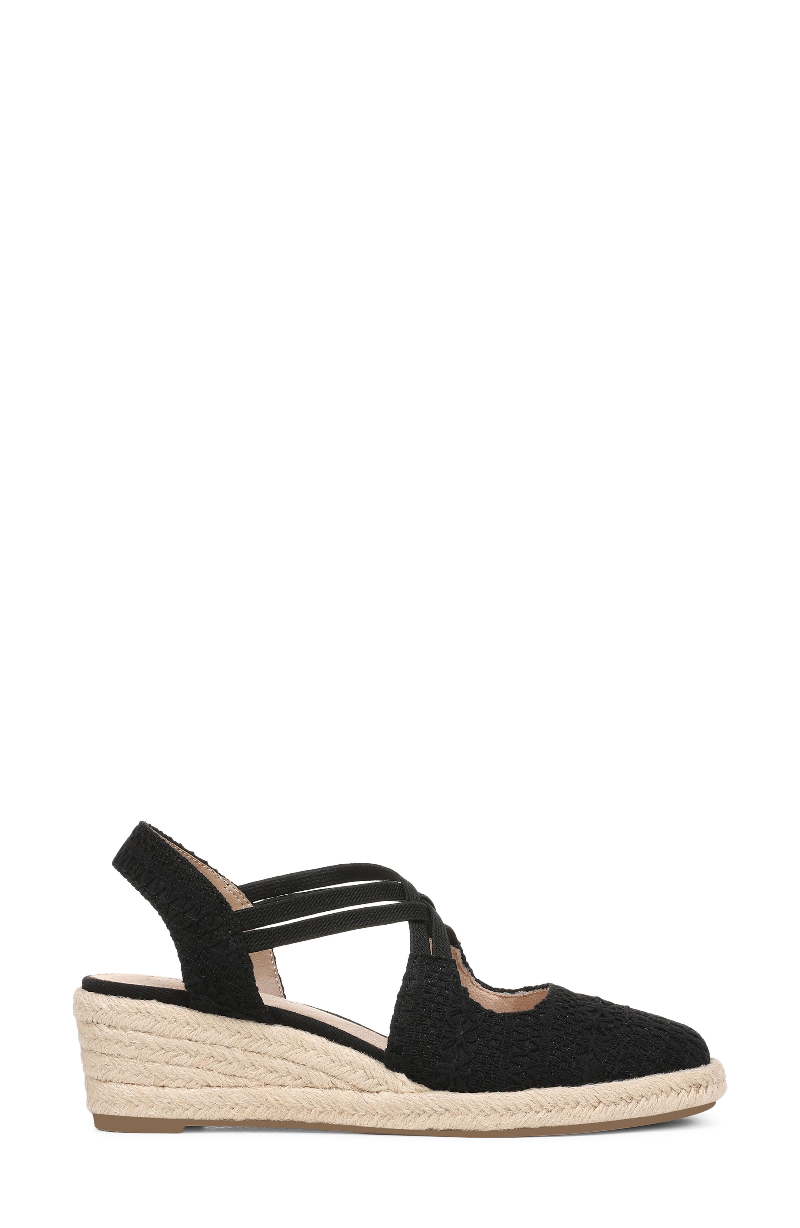 LifeStride Patience Wedge Sandal, Alternate, color, Black