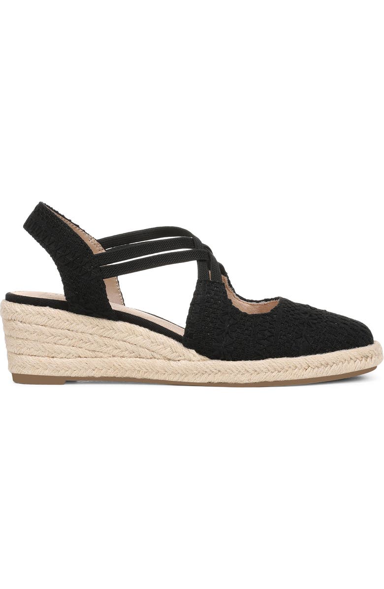 LifeStride Patience Wedge Sandal, Alternate, color, Black