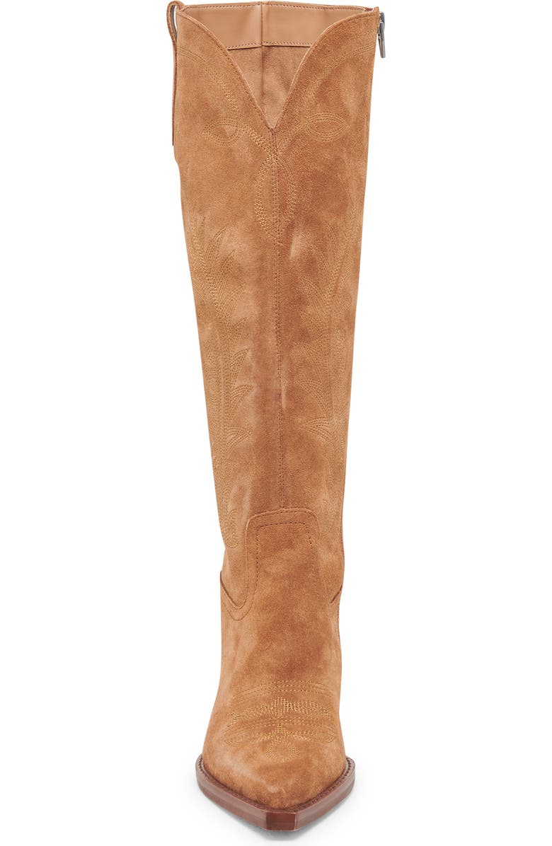Dolce Vita Ryatt Clip Toe Western Boot, Alternate, color, Pecan Suede