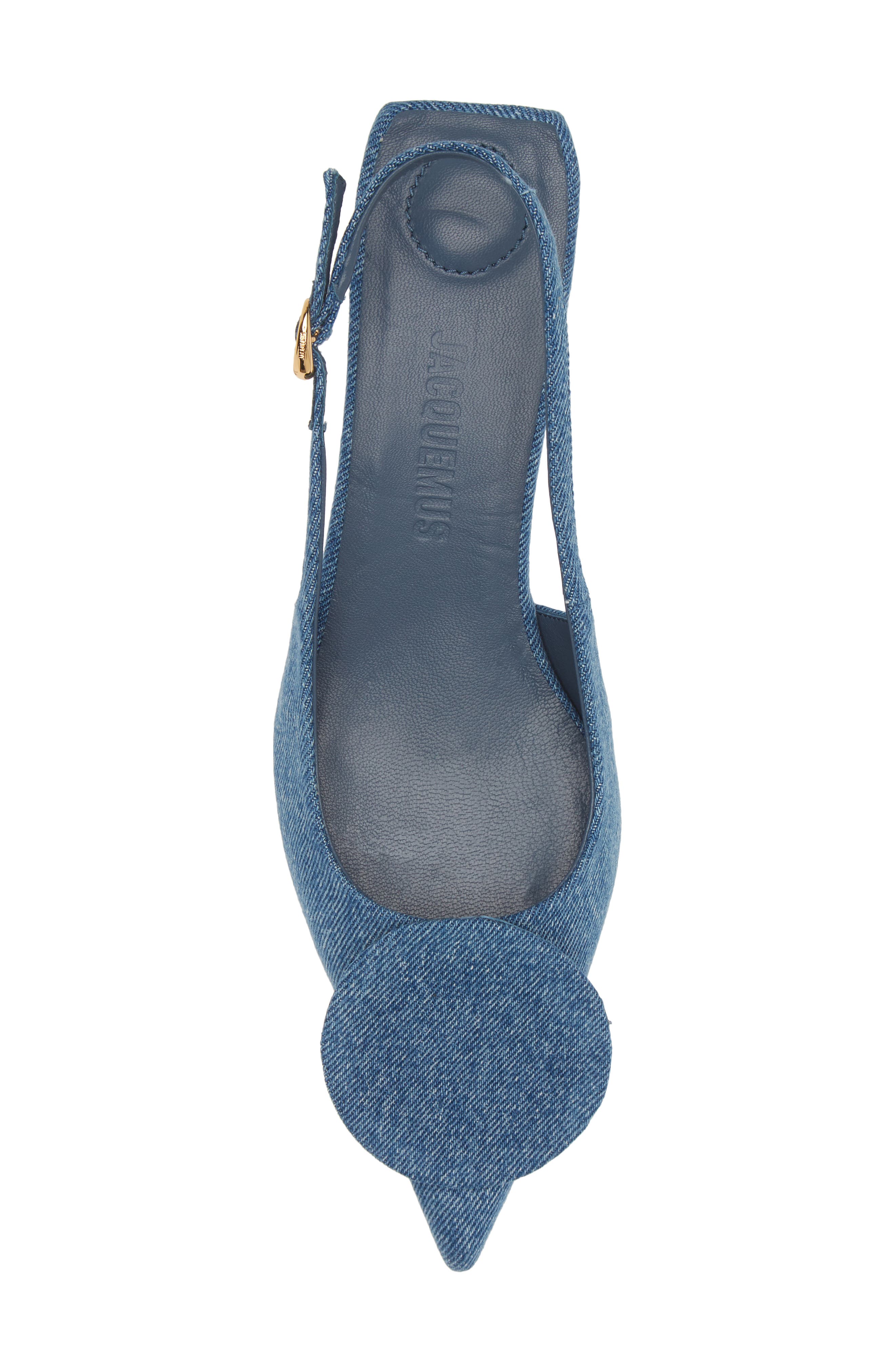 Mismatched Pointed Toe Slingback Pumps, Alternate, color, BLUE