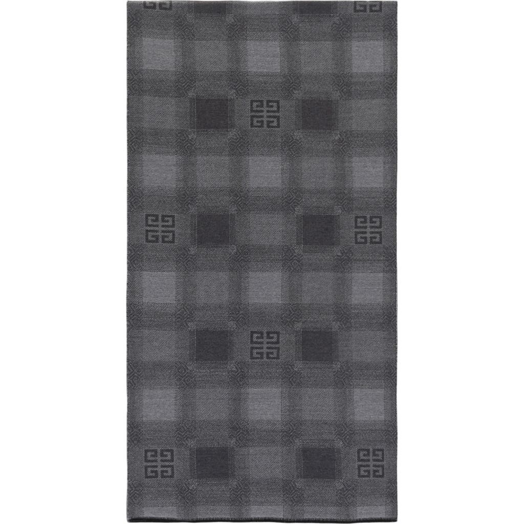 Givenchy Collegial Bonded Wool Scarf In Grey