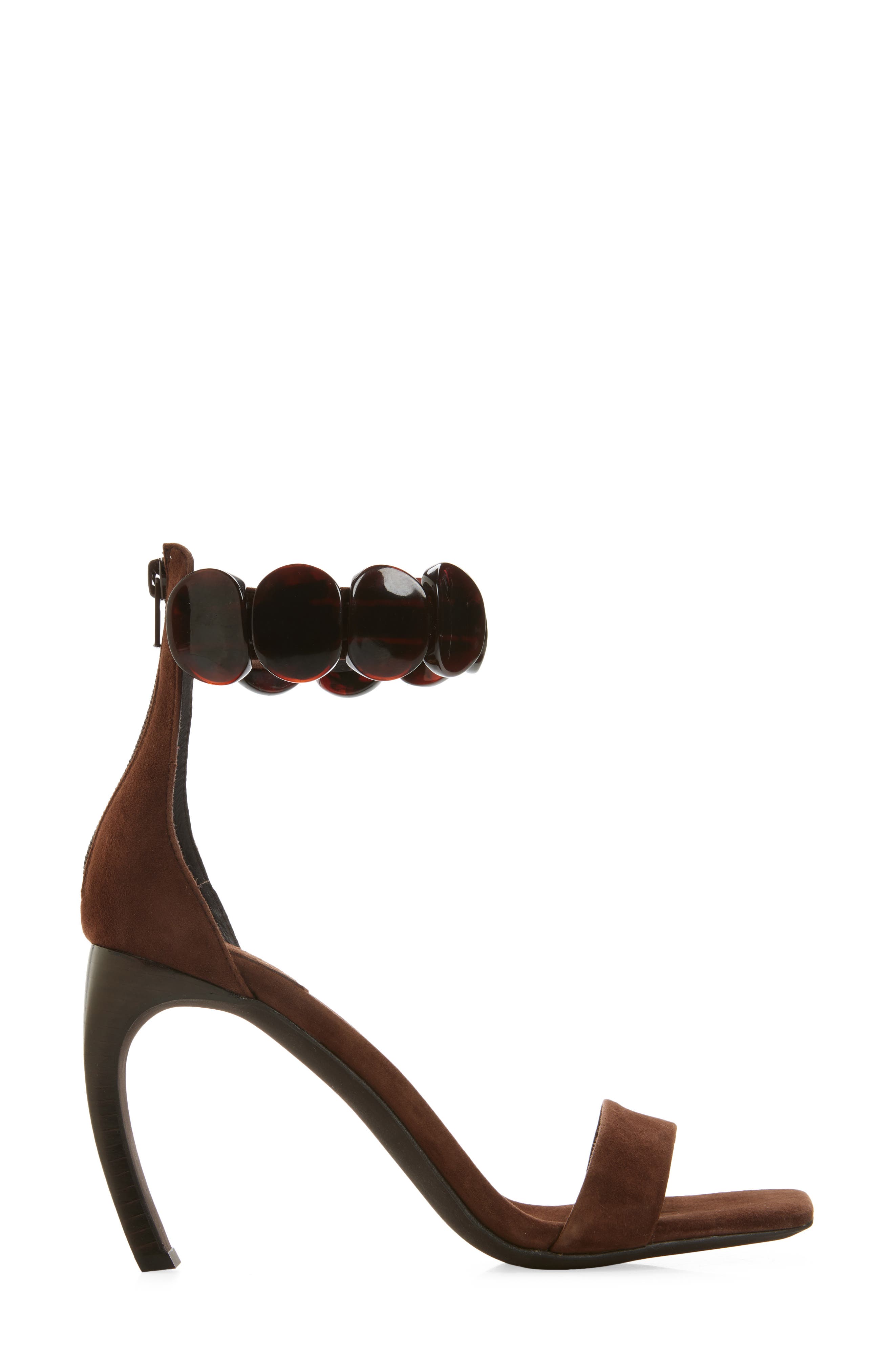 Jeffrey Campbell Palia Ankle Strap Sandal, Alternate, color, Brown Suede Combo