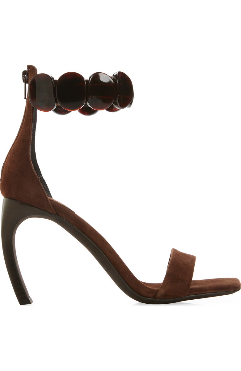 Jeffrey Campbell Palia Ankle Strap Sandal, Alternate, color, Brown Suede Combo